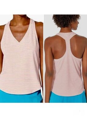 Southern Tide Pink & White Striped Racerback Tank